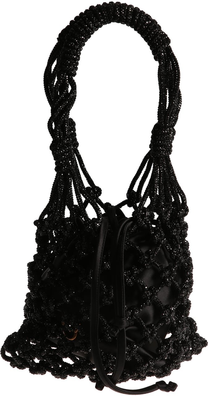 Pinko Mini Crystal Handbag Black Zwart