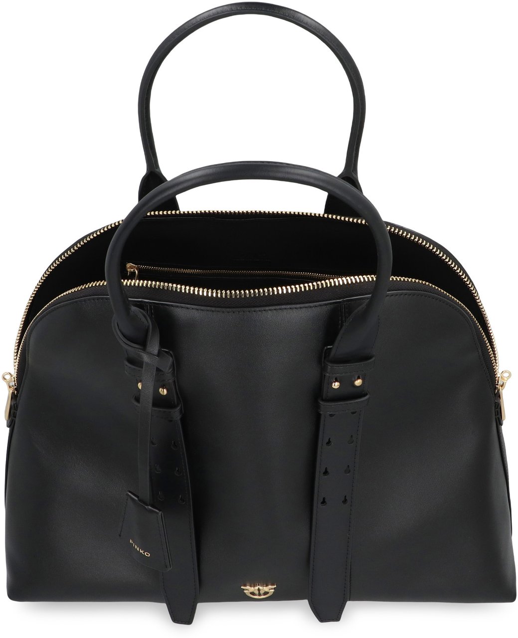 Pinko Bowling bag handheld Escape Bag maxi in leather Zwart