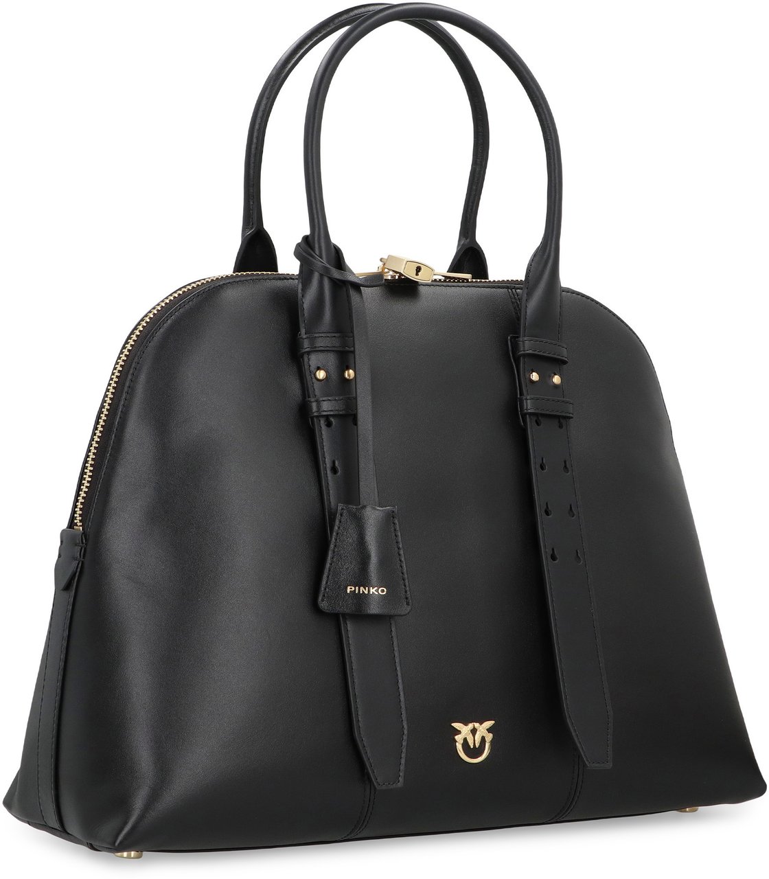 Pinko Bowling bag handheld Escape Bag maxi in leather Zwart