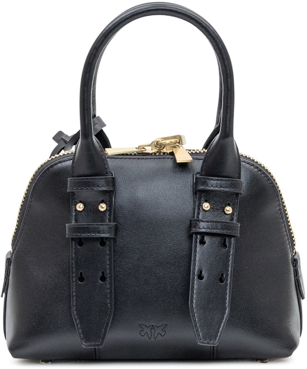 Pinko Pinko Bowling Bag Mini in Pelle Nera Zwart