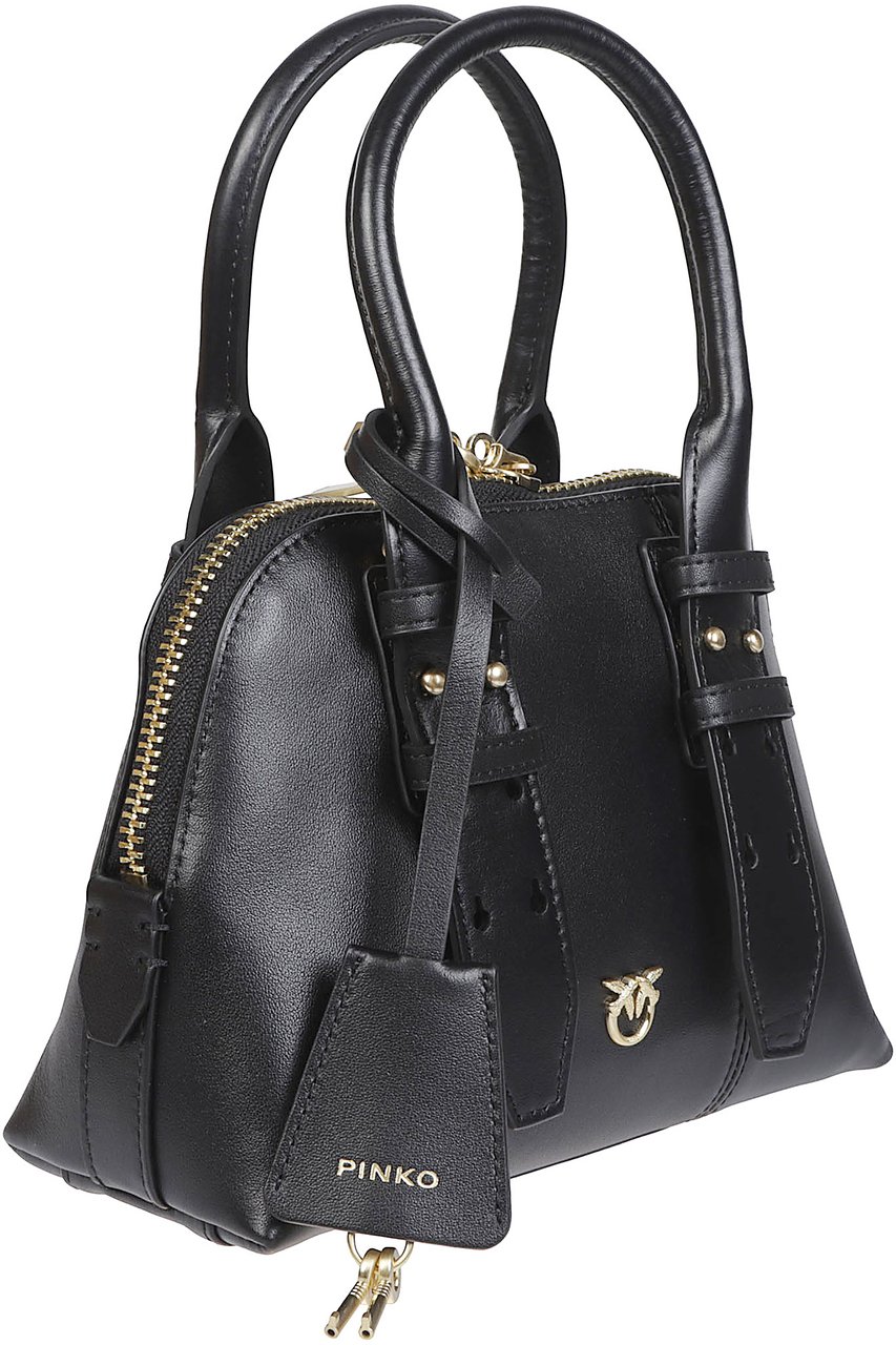 Pinko Bowling Zip Mini Bag Black Zwart
