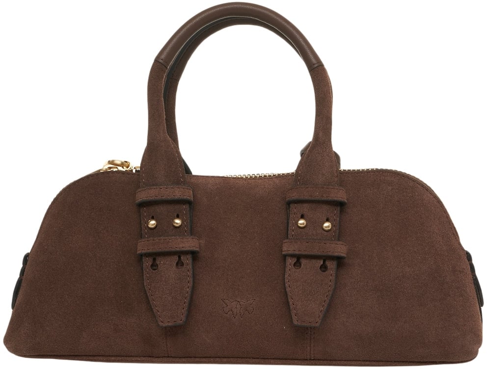 Pinko Suede handbag Bruin