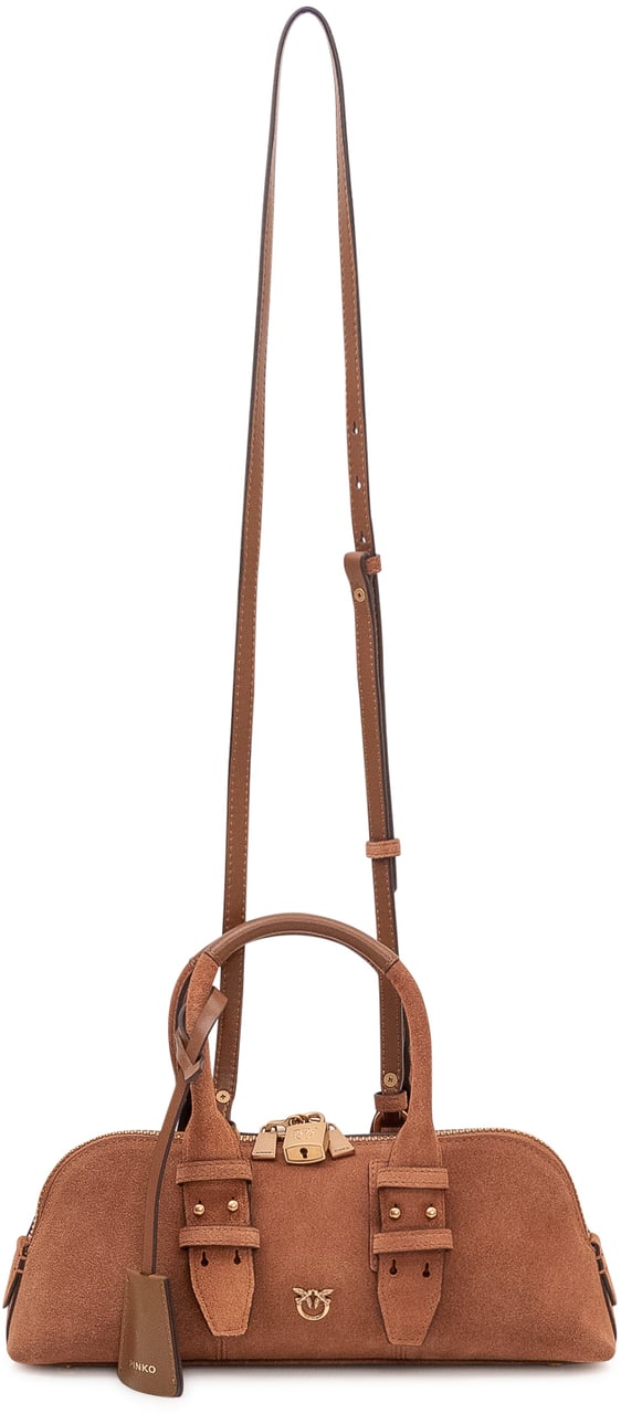 Pinko Borsa Bowling Baguette con Manici Beige