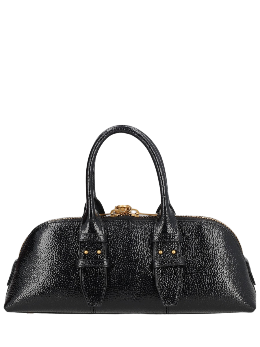 Pinko Escape Bag Premium Textured Handbag Zwart
