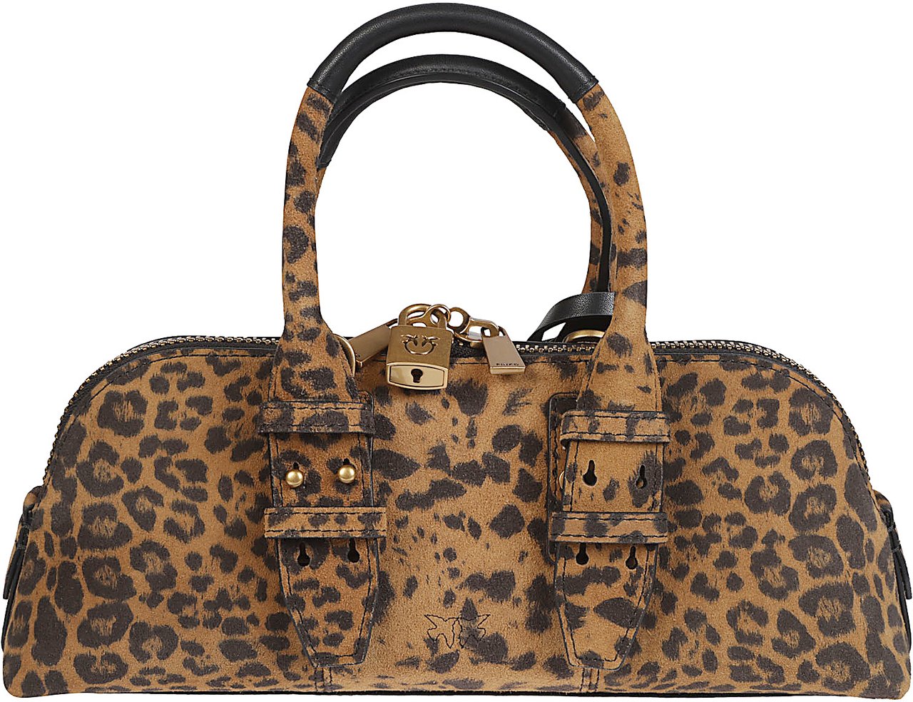 Pinko Bowling Baguette Bag Brown Bruin