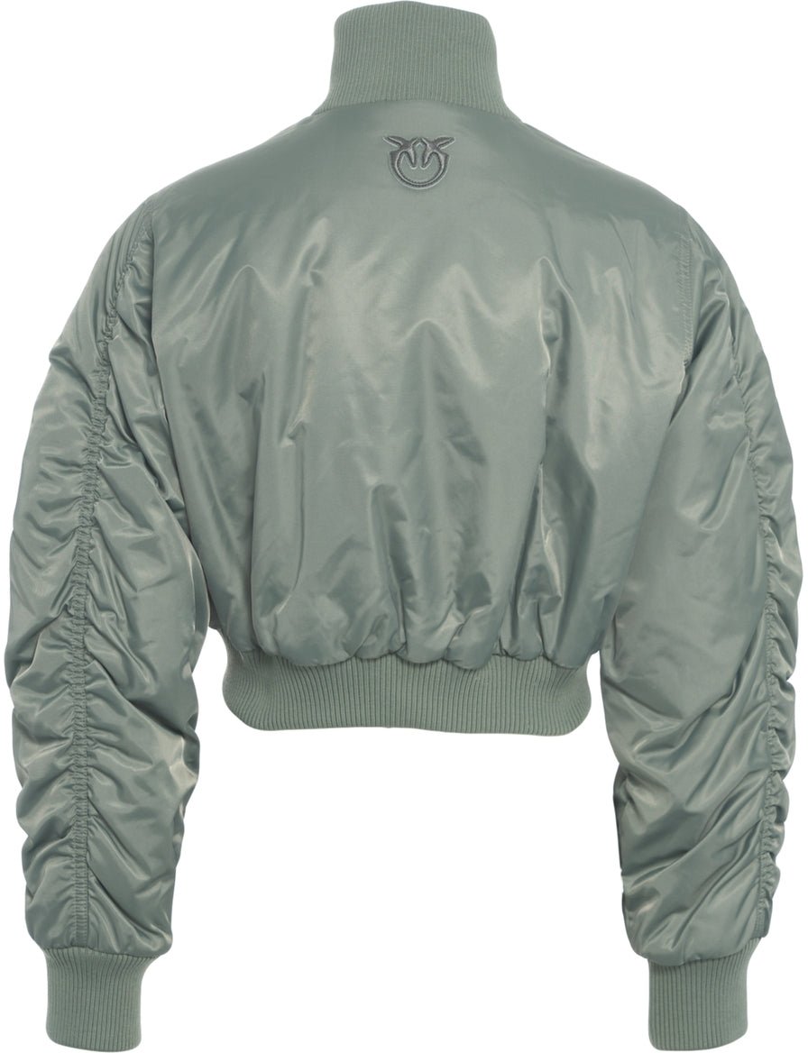 Pinko Cropped bomber jacket Groen