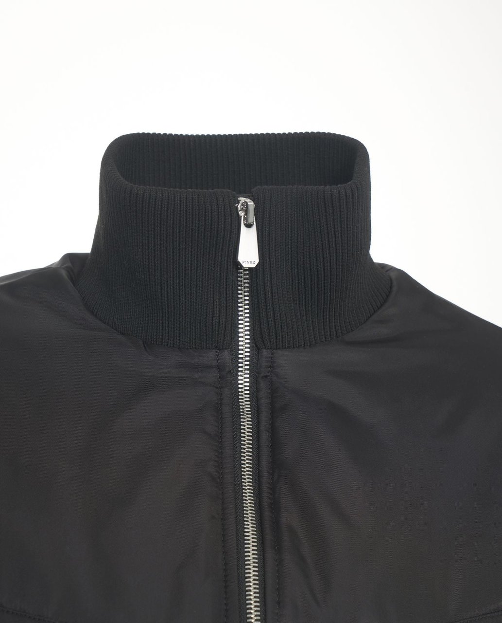 Pinko Cropped bomber jacket Zwart