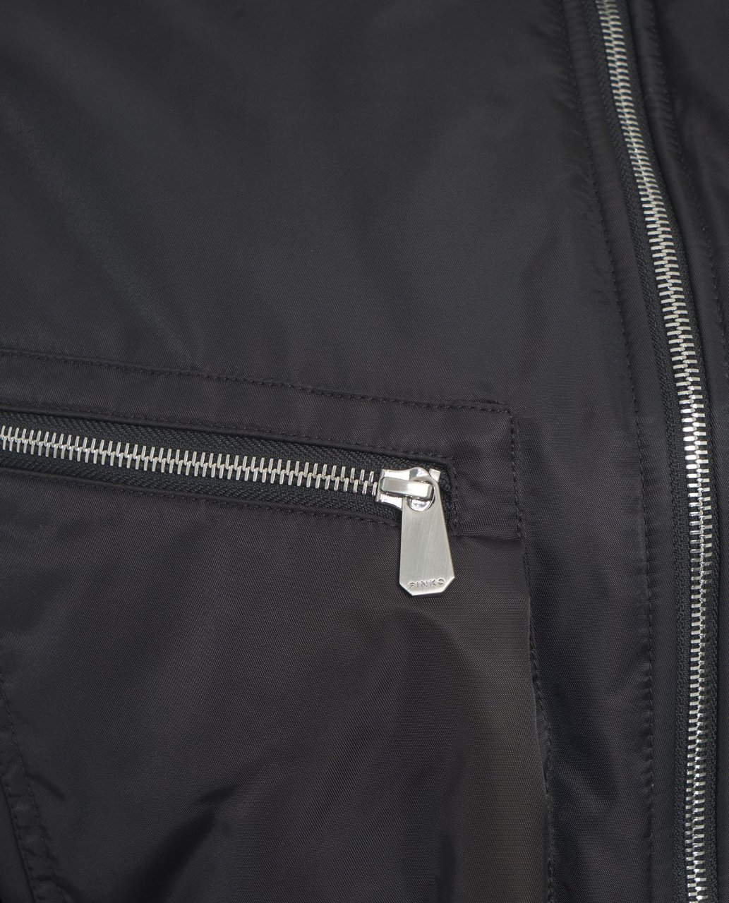 Pinko Cropped bomber jacket Zwart