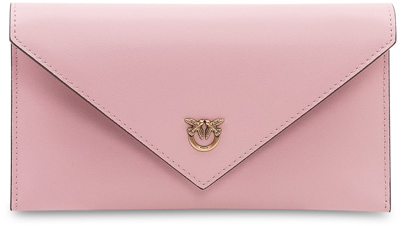 Pinko Portafoglio Mini con Patta a Busta Roze