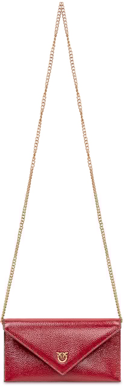 Pinko Pochette Flat Mini con Zip Maroon