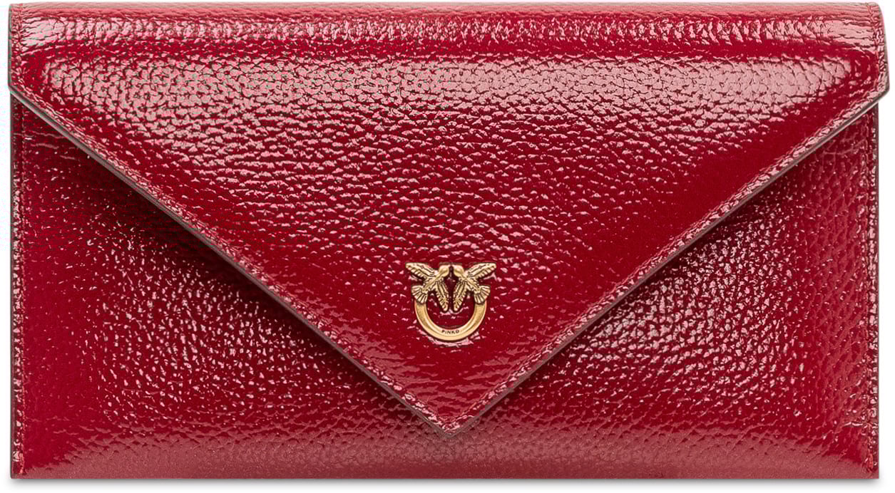 Pinko Pochette Flat Mini con Zip Maroon