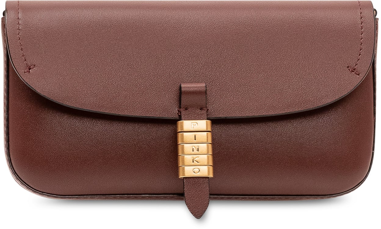 Pinko Pochette Saddle Flat con Patta Bruin