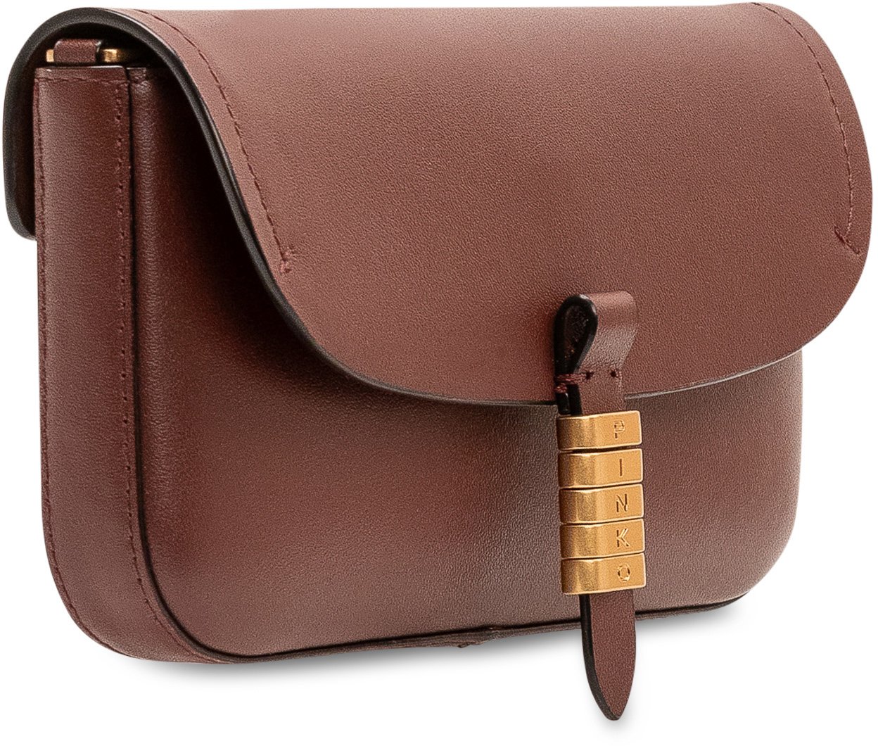 Pinko Pochette Saddle Flat con Patta Bruin