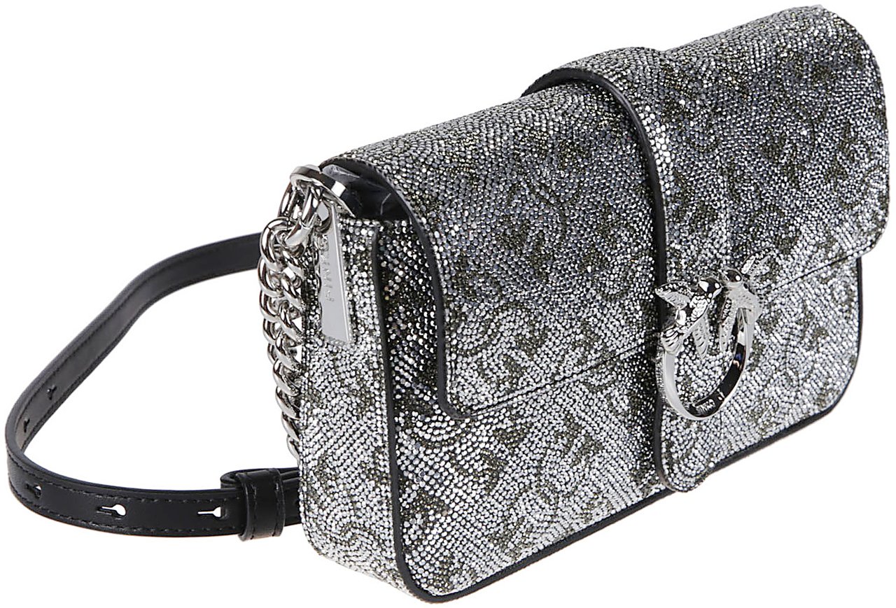 Pinko Love One Slouchy Baby Bag Metallic Metallic
