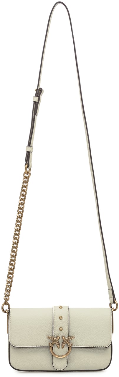 Pinko Pinko Love Mini Bag in pelle martellata Wit