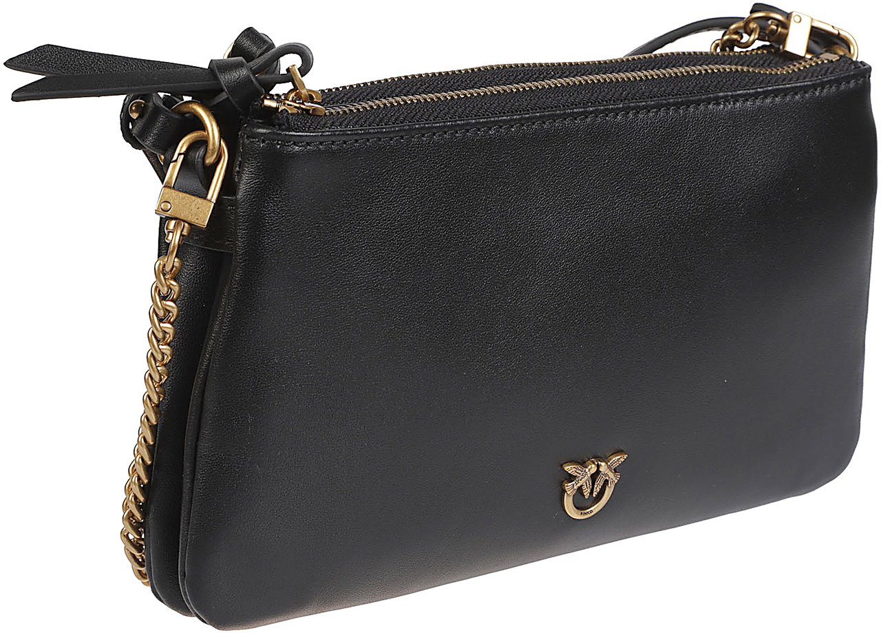 Pinko Double Mini Bag Black Zwart