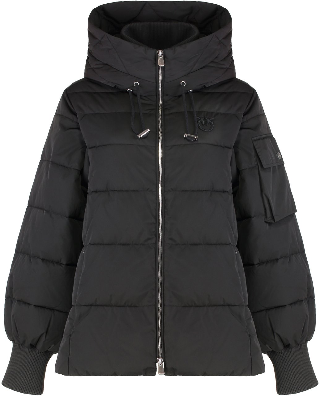 Pinko Crusca Hooded short down jacket Zwart