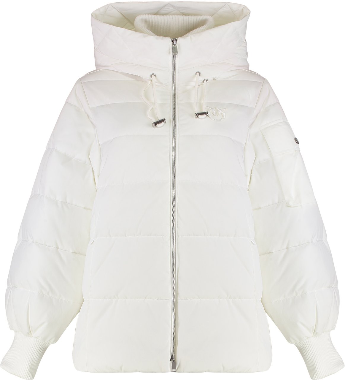 Pinko Crusca Hooded short down jacket Wit