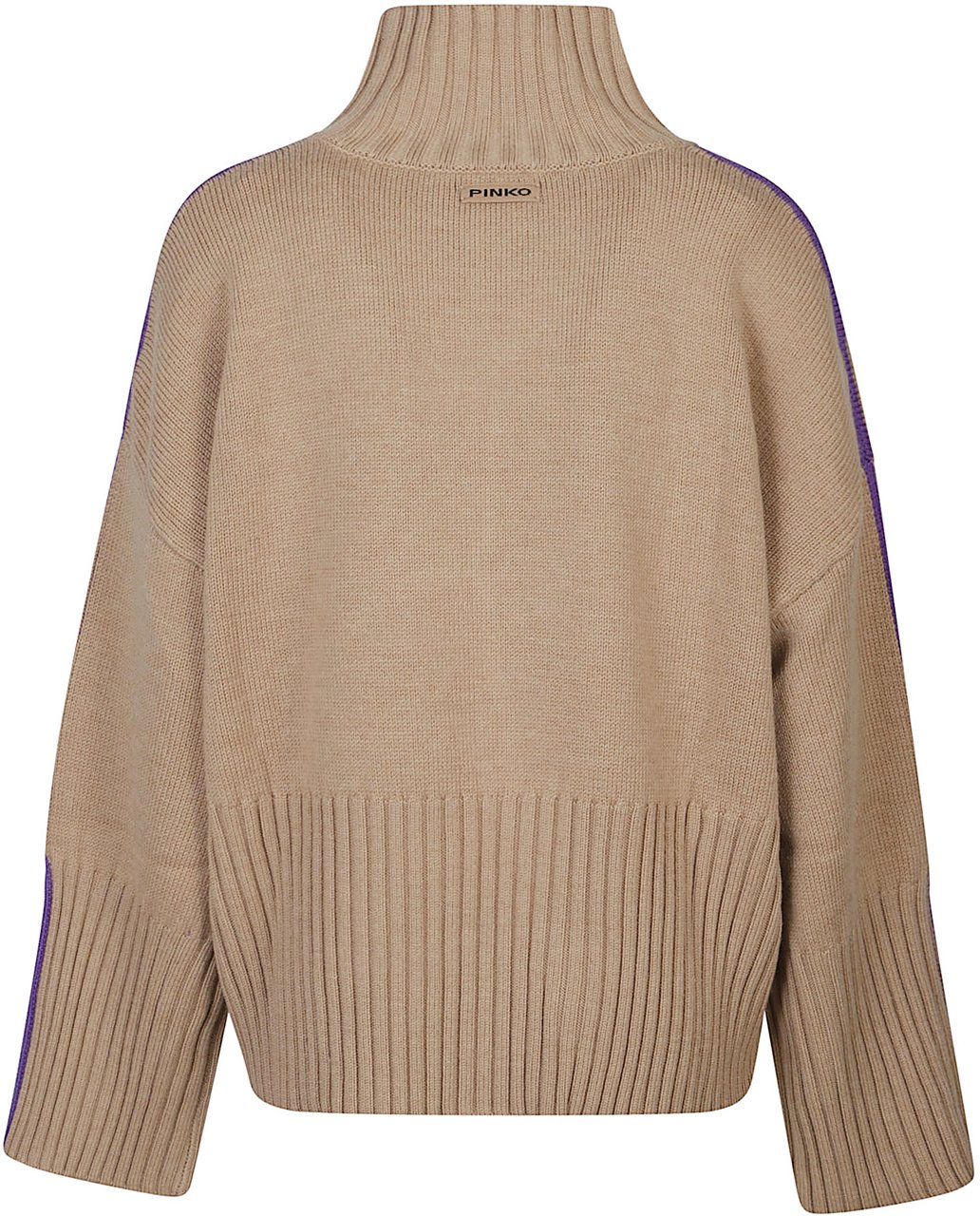 Pinko Barbados Turtle Neck Sweater Brown Bruin