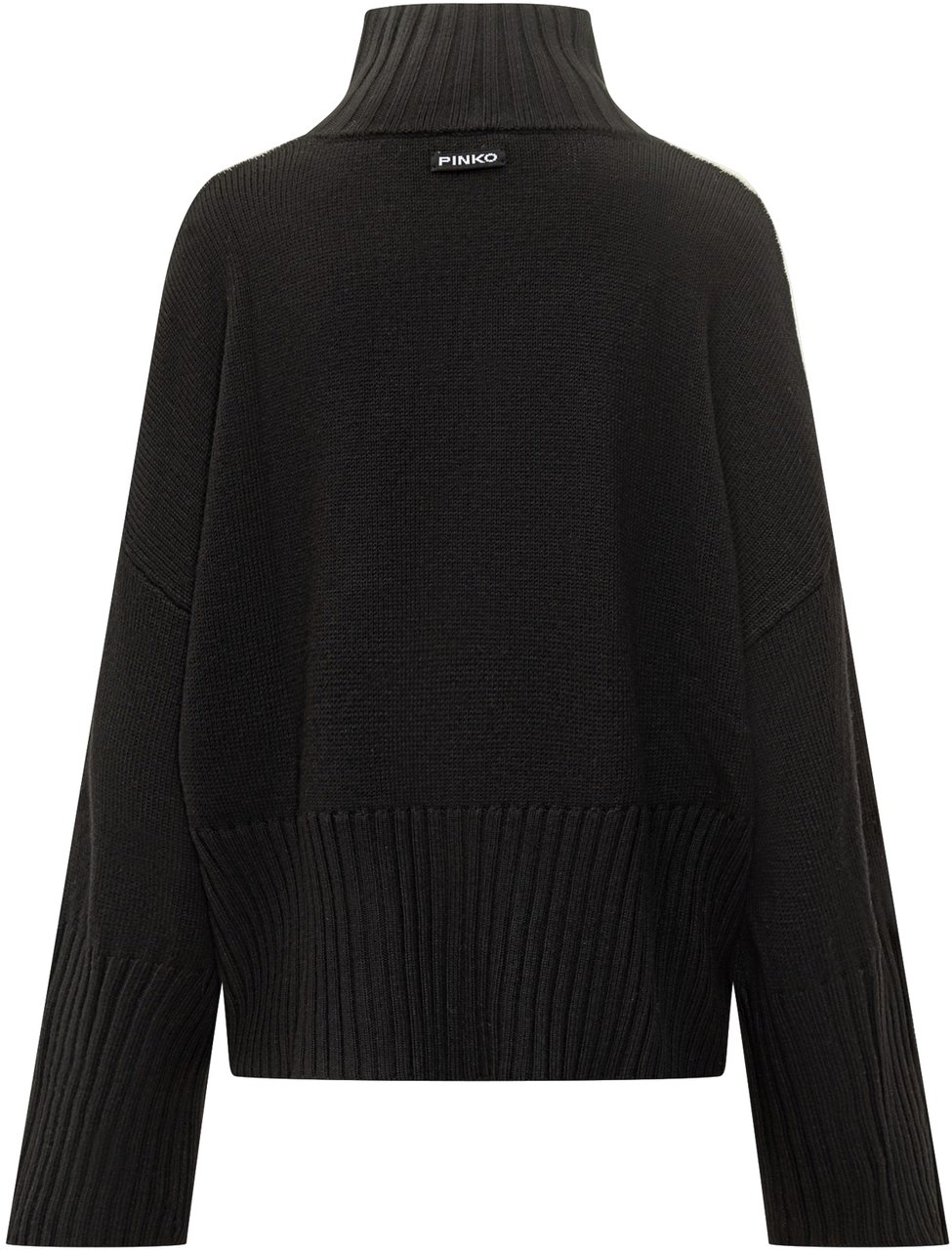 Pinko Pinko Maglia Barbados Dolcevita Nera Zwart