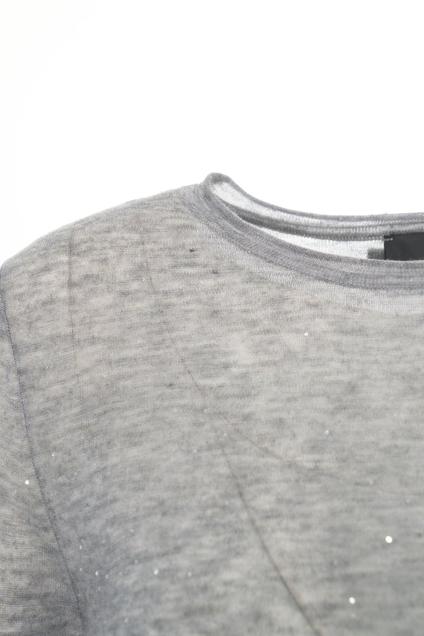 Pinko Pullover with Lurex Inserts Beige
