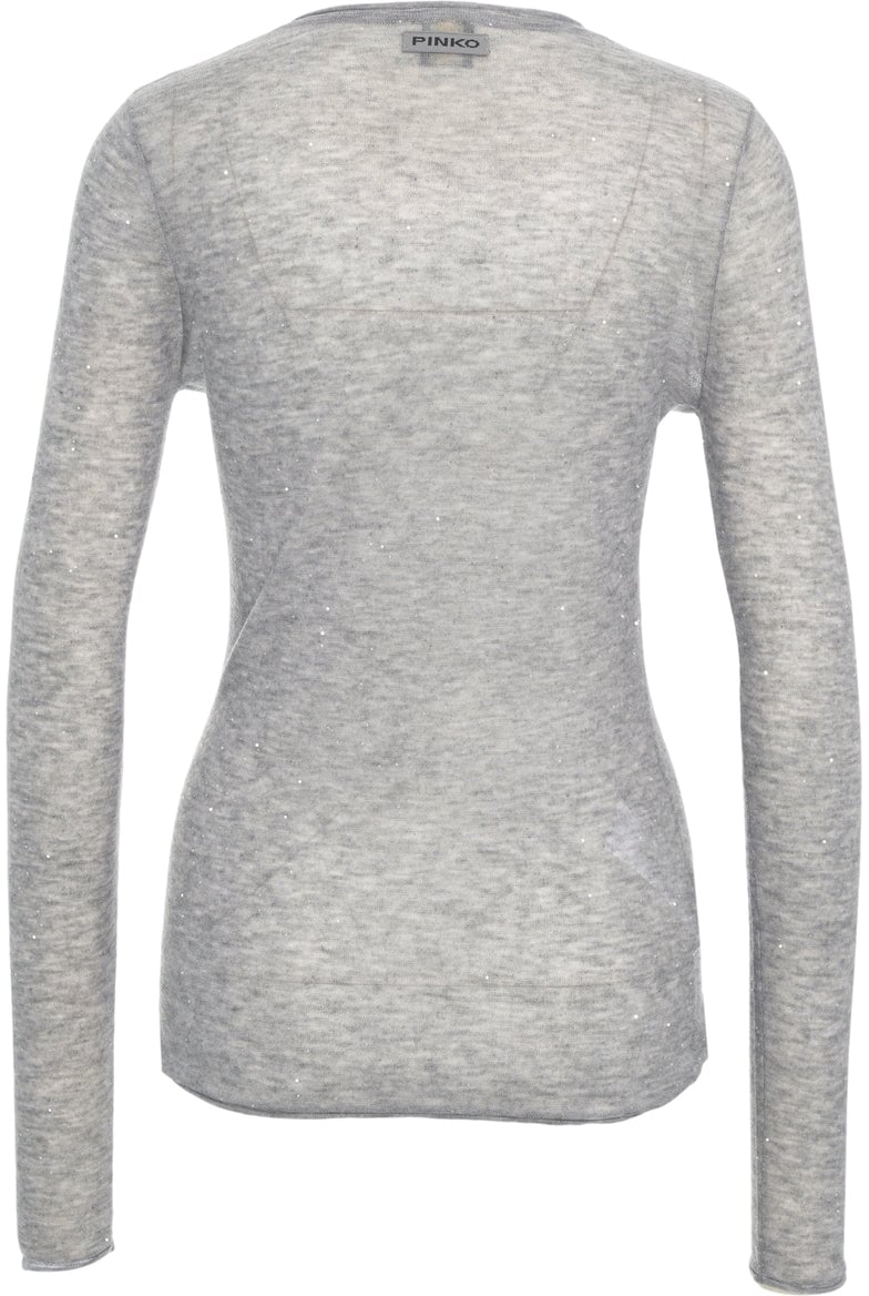 Pinko Pullover with Lurex Inserts Beige