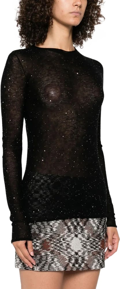 Pinko Sweaters Nero Limousine Zwart