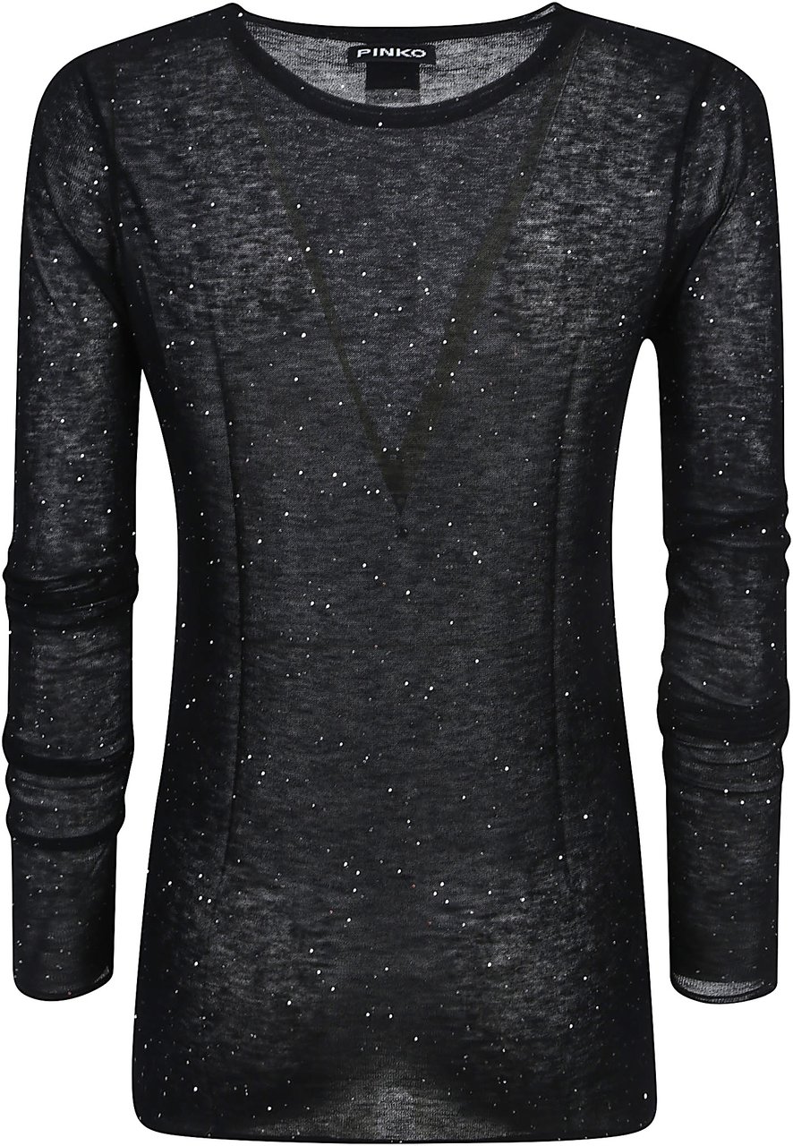 Pinko Pico Round Neck Sweater Black Zwart