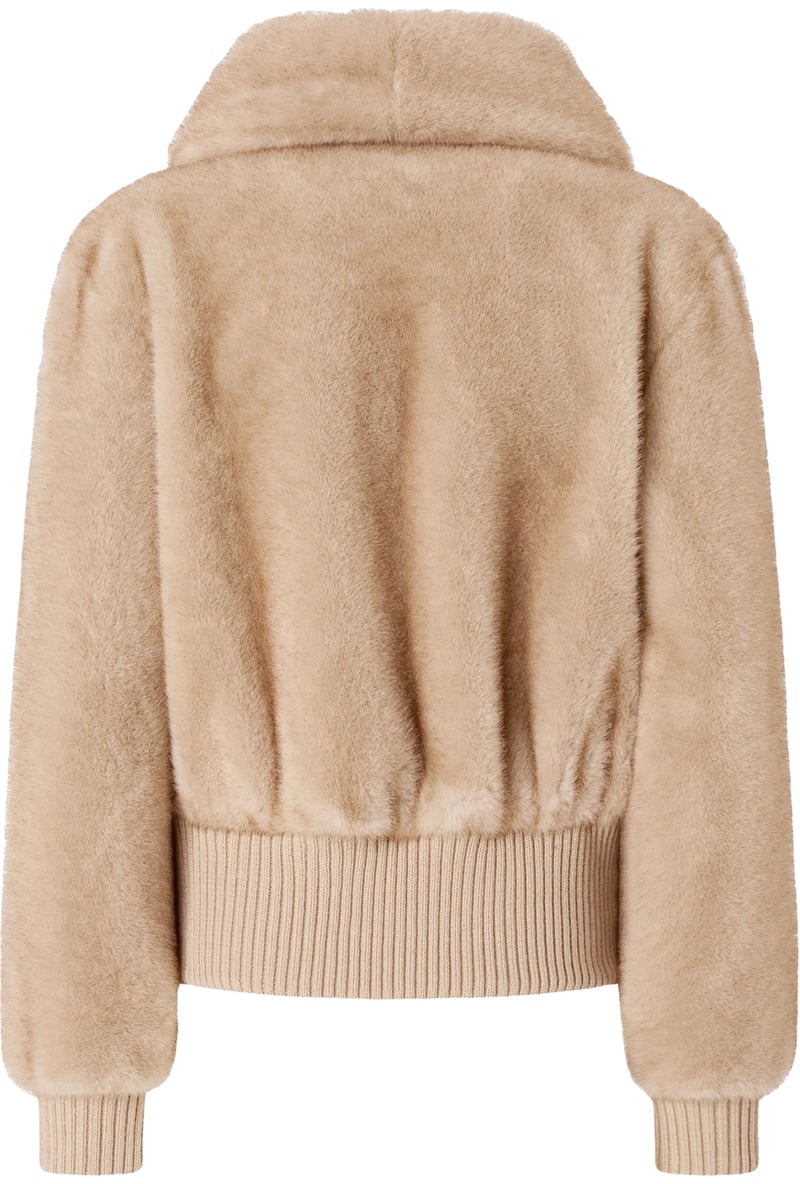 Pinko Bomber in ecopelliccia Beige