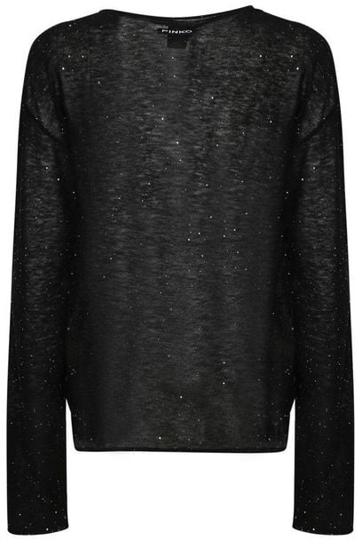 Pinko Sweaters Nero Limousine Zwart