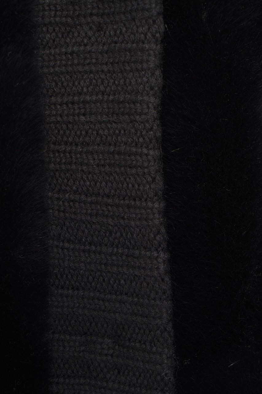 Pinko Faux fur vest 'Genovese' Zwart