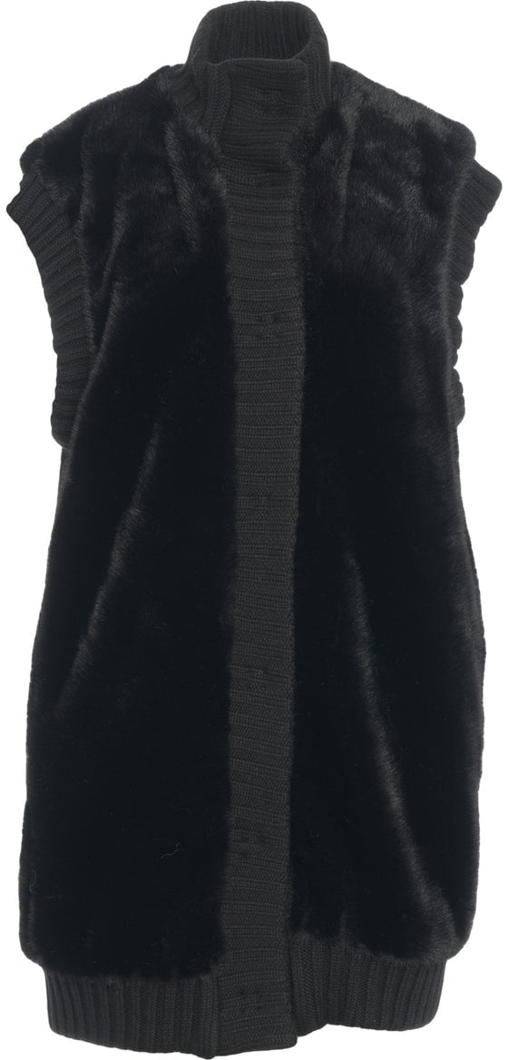 Pinko Faux fur vest 'Genovese' Zwart
