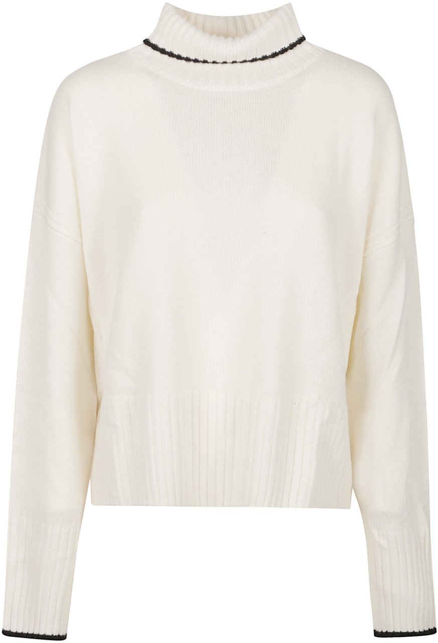 Pinko Falkland Turtle Neck Sweater White Wit