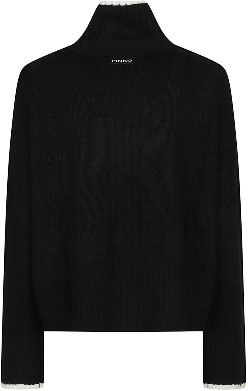 Pinko Falkland Turtle Neck Sweater Black Zwart