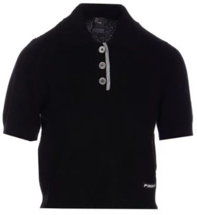 Pinko T-Shirts And Polos Nero Limousine Zwart