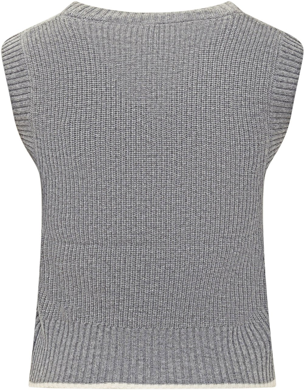 Pinko Pinko Gilet in Maglia Grigio con Scollo a V Grijs
