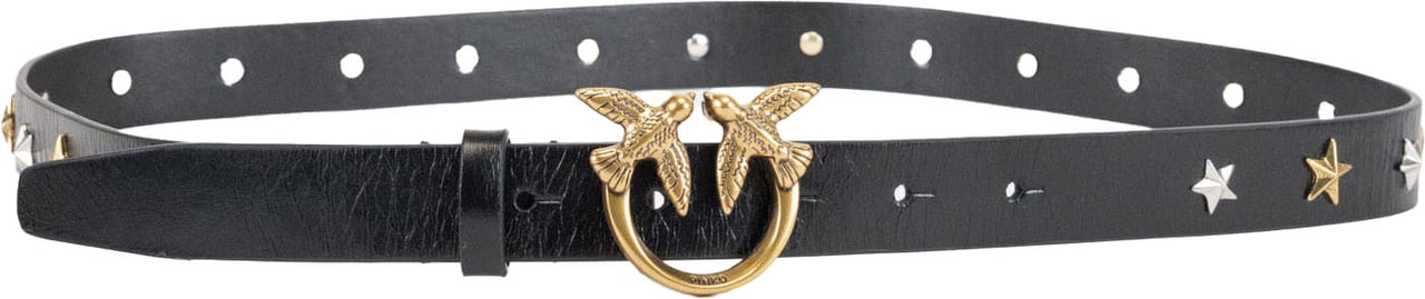 Pinko Belts Neroantique Gold Goud