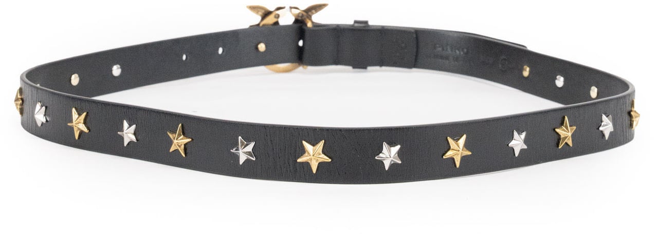 Pinko Belts Neroantique Gold Goud