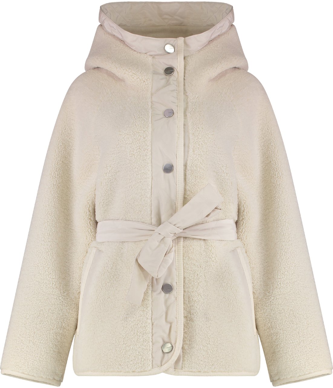 Pinko faux fur peacoat Wit