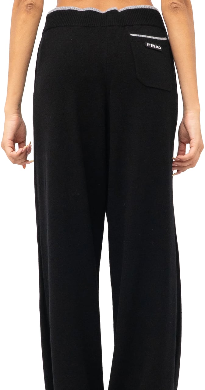 Pinko Trousers Nero Limousine Zwart