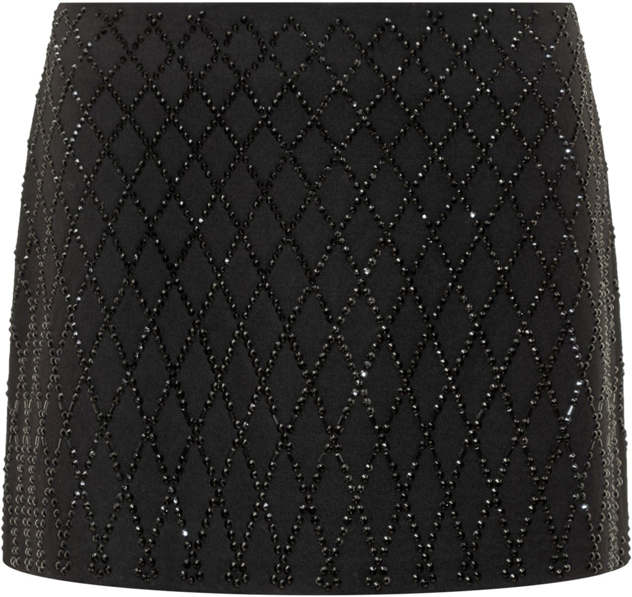 Pinko Pinko Minigonna con Strass Geometrici Zwart
