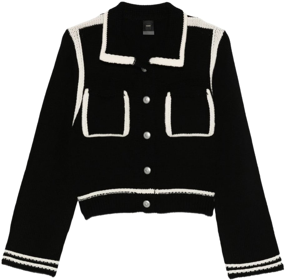 Pinko Pinko Maglie Nero E Bianco Zwart