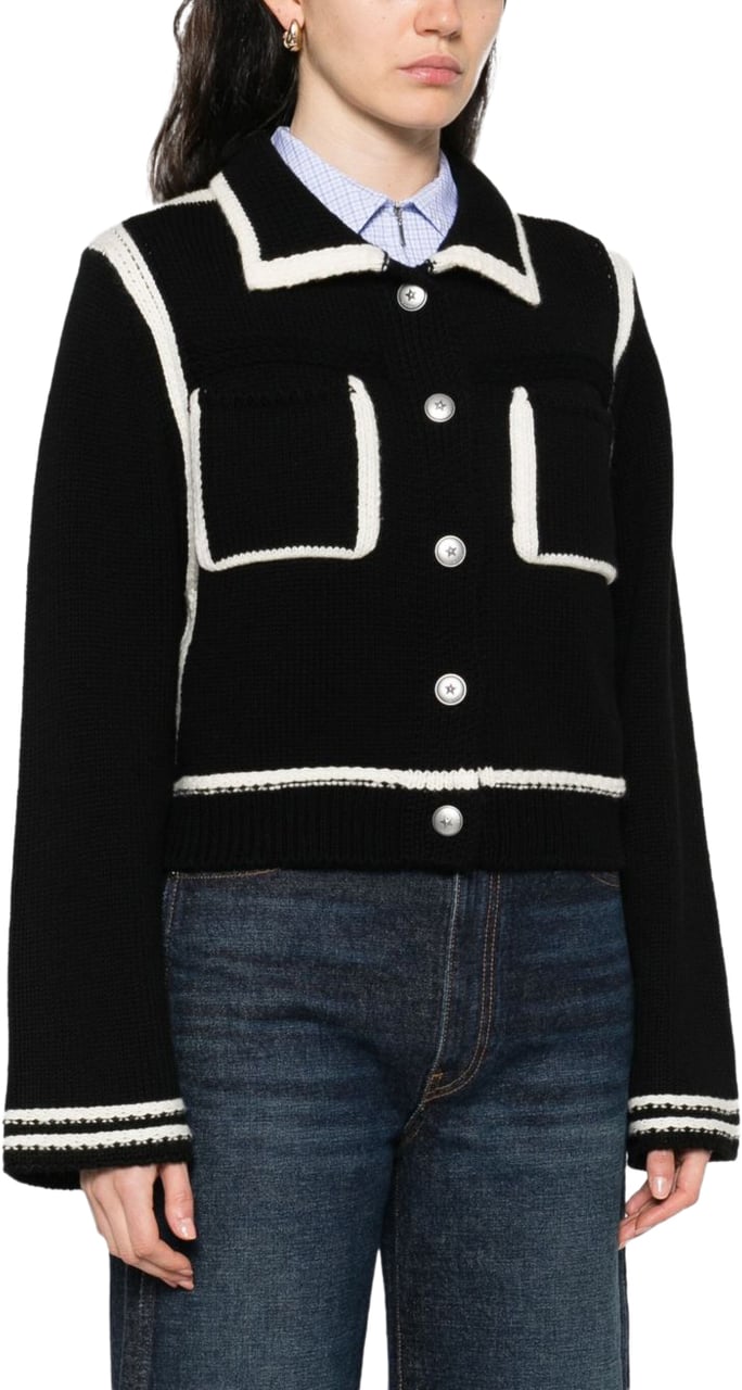 Pinko Pinko Maglie Nero E Bianco Zwart