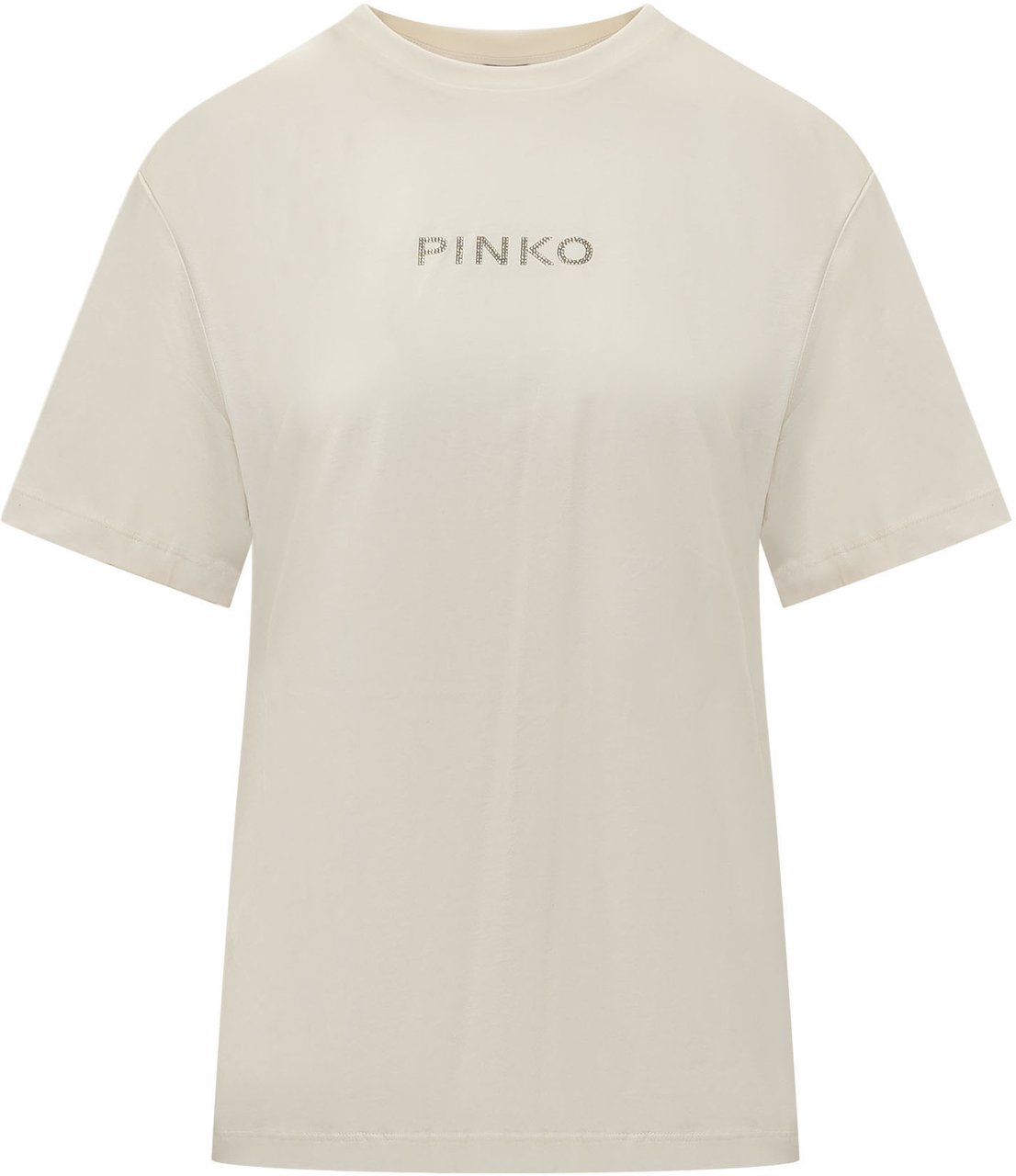 Pinko T-shirt con Dettaglio Strass Wit