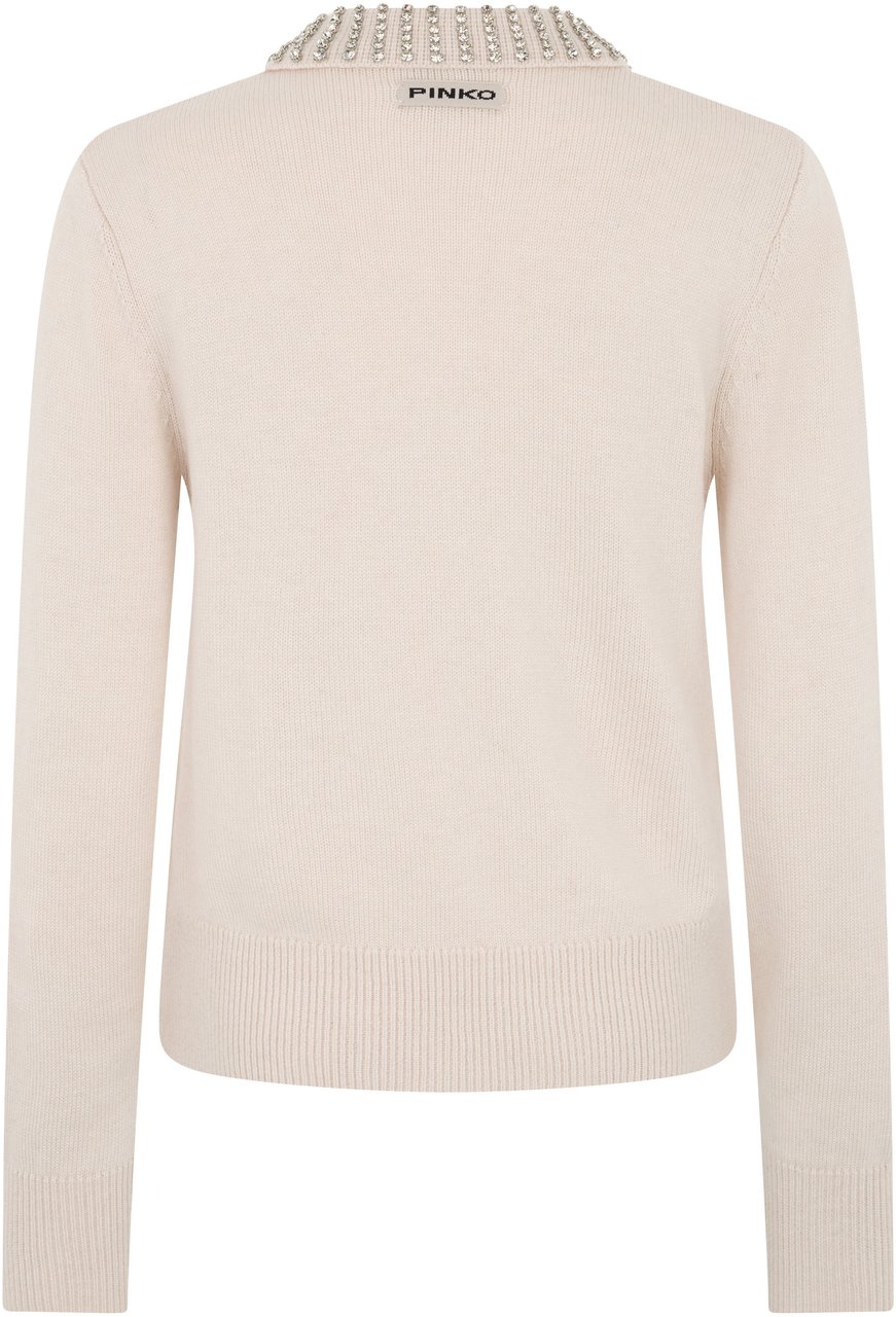 Pinko Ventotene wool blend sweater Neutraal