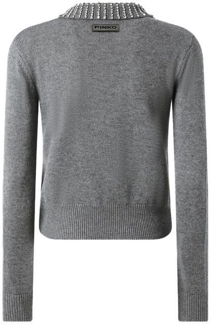 Pinko Sweaters Gray Grijs