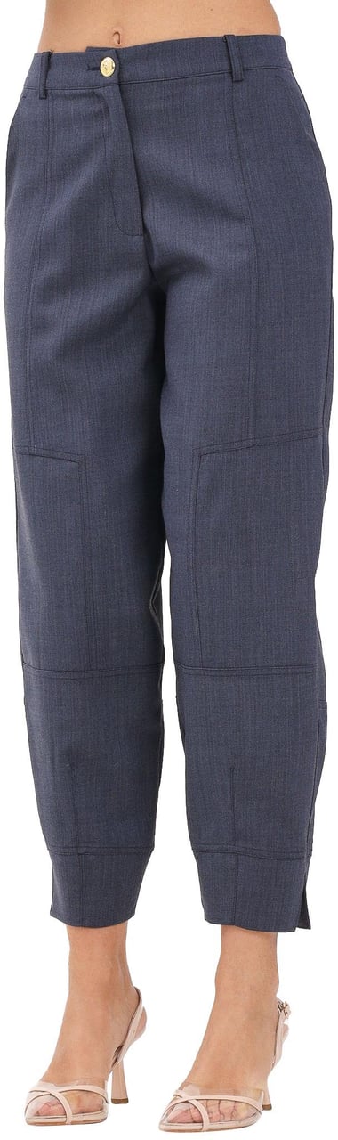 Pinko Trousers Blueclissi Totale Blauw