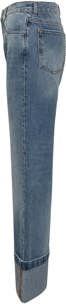 Pinko Jeans a Gamba Larga con Risvolto Pinko Blauw