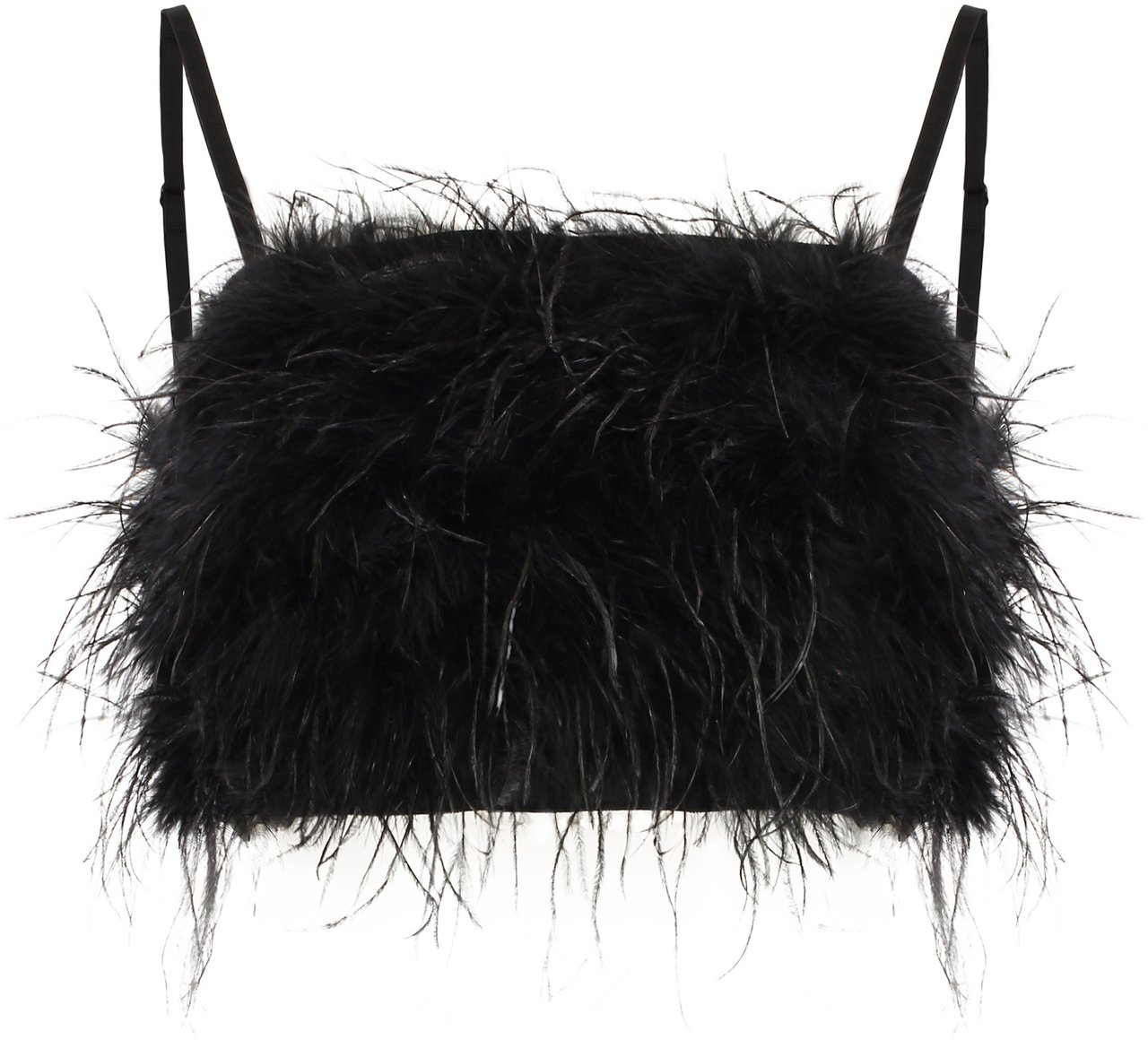 Pinko Salagiochi Feather detail top Zwart