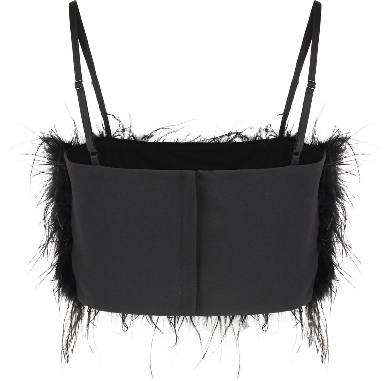 Pinko Salagiochi Feather detail top Zwart